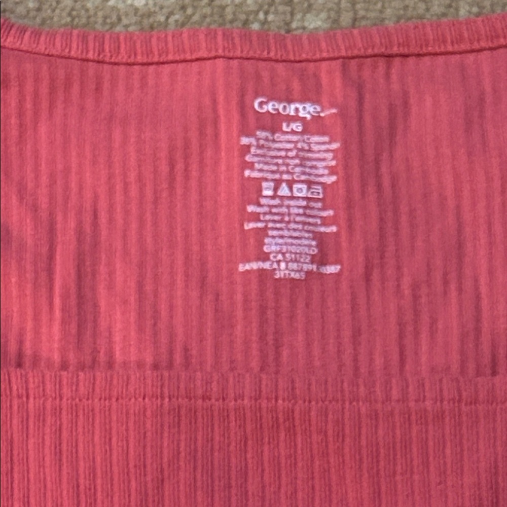 George Coral Ribbed Bodysuit - Picture 2 of 3
